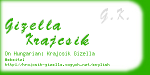 gizella krajcsik business card